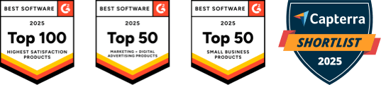 G2 badges proving SlickText is the leader in user satisfaction