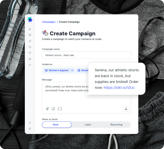 Example of a mass texting campaign sent through SlickText’s enterprise-grade platform