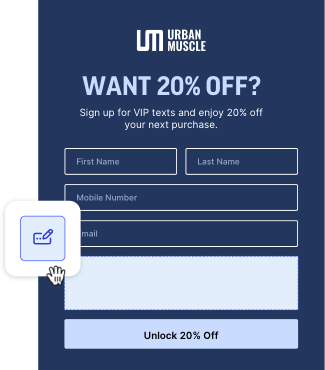 Example of SlickText web forms used by enterprise companies