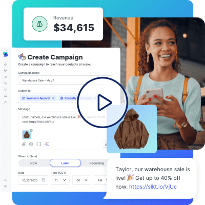 Video explaining the benefits of an ecommerce SMS platform