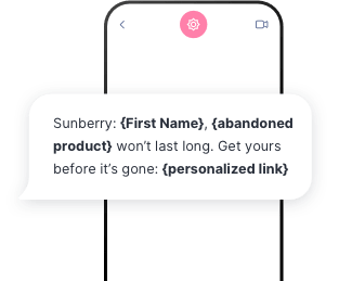 Example of a personalized message sent through text message marketing