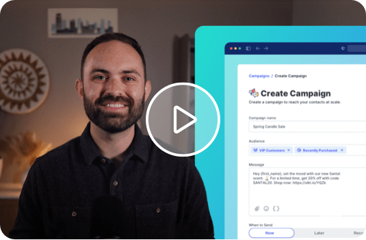 Video explaining how SMS marketing works with the SlickText platform