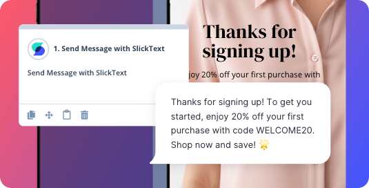 Example of an automated text message sent from a HubSpot workflow