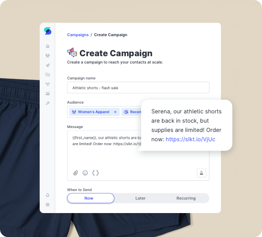 Using the SlickText Campaign builder to send restock alerts on products in your Shopify store