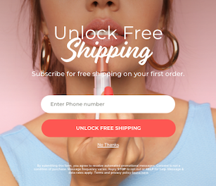 Example of a website popup to gain subscribers and grow your Shopify store