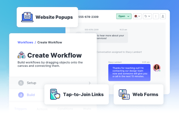 Examples of SMS marketing tools available to every SlickText user