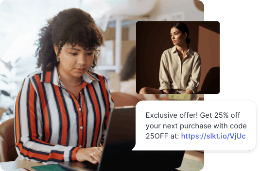 Example of a text message sent by a brand executing an SMS marketing strategy