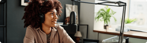 An influencer and content creator connects with her audience through SMS marketing
