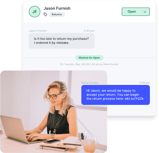 Example of using 1:1 messaging to gain loyal customers.