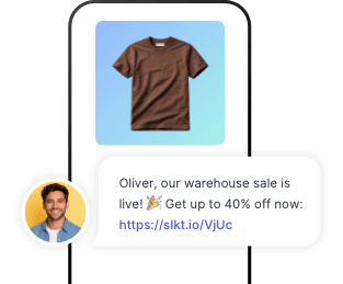 Example of a personalized mass text sent with SlickText’s SMS service for agencies